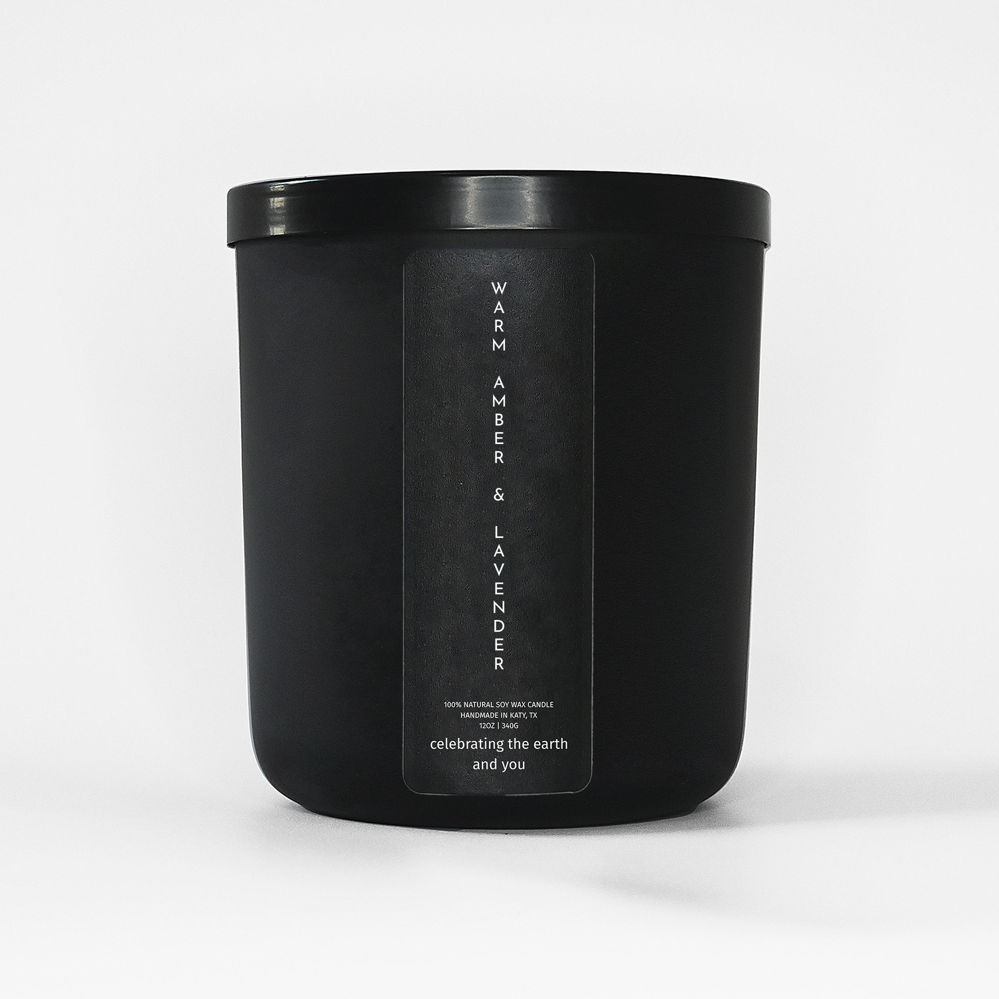 Warm Amber & Lavender Soy Candle | 100% Soy Wax, Strong Scent