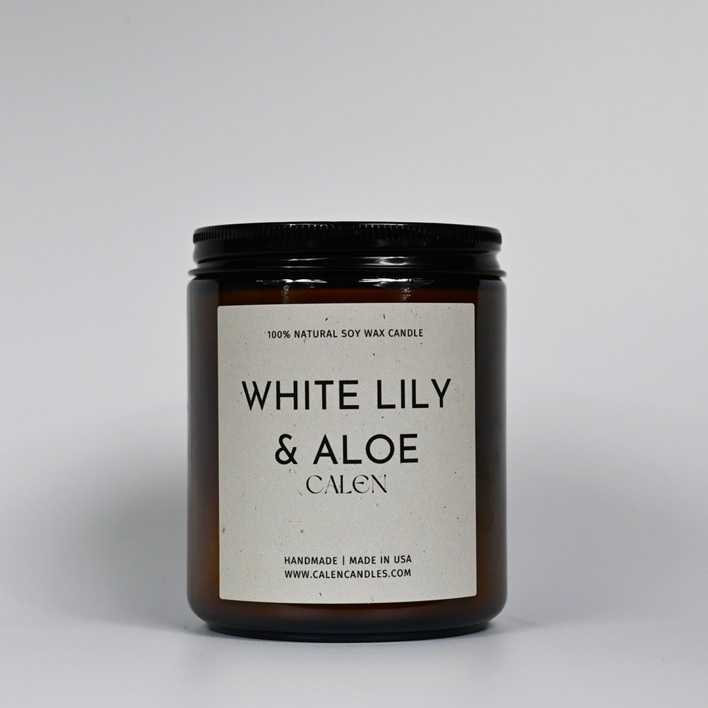 White Lily & Aloe 100% Soy Candle