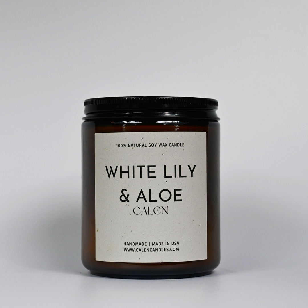White Lily & Aloe 100% Soy Candle