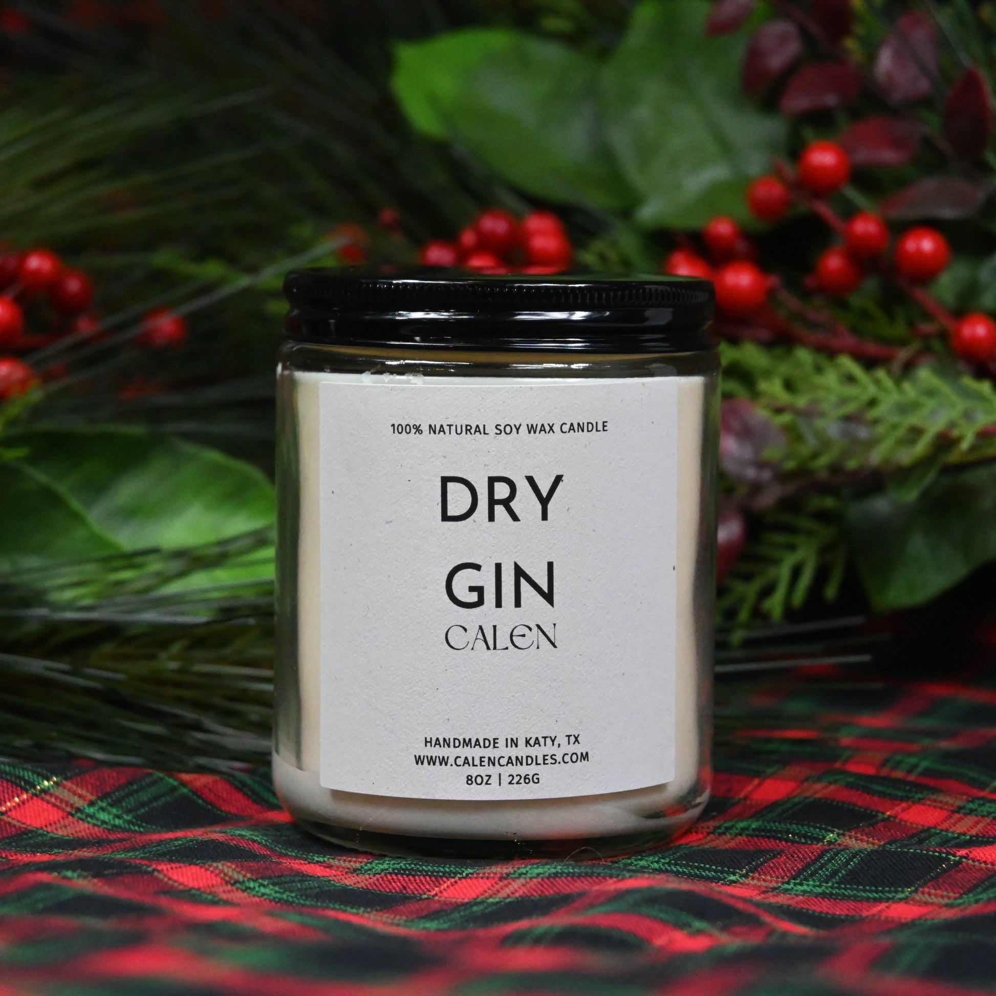 Dry Gin 100% Soy Candle – Juniper, Red Currant, and Woodsy Notes
