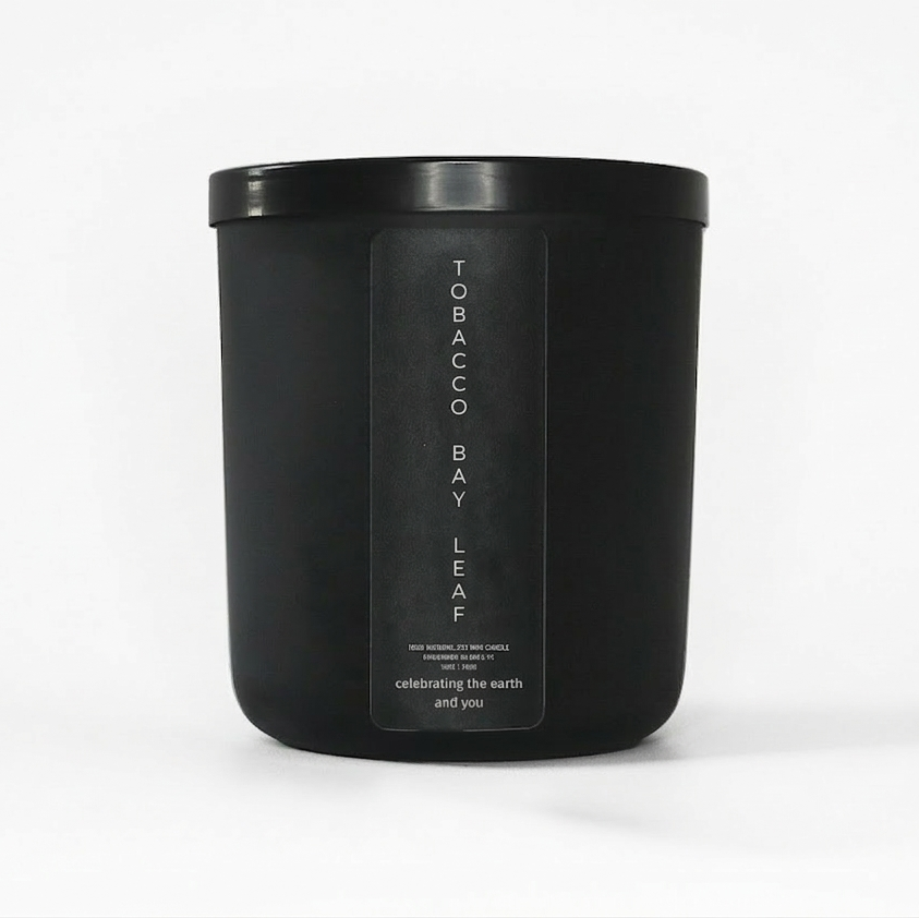 Tobacco & Bay Leaf Soy Candle | 100% Soy Wax, Medium Scent